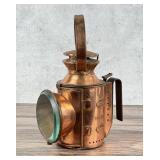 British Copper Signal Guards Railway Lamp Lantern
