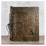 Yellowstone Park Carved Wood Scrap Book
