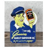 Porcelain Harley Davidson Oil Sign