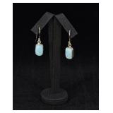 Sterling Silver Larimar Earrings
