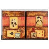 Deb Holien William Cody Annie Oakley Diptych