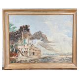 Magness Folk Art Martha D Riverboat Painting