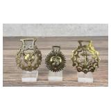 Collection of Brass Horse Harness Pieces