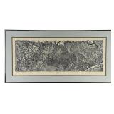 Jay Rummel Montana Prairie Fire Woodblock Print