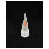 Navajo Sterling Silver Coral Ring