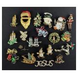 Costume Jewelry Christmas Brooches