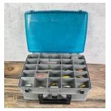 Collection of Fishing Lures in Tackle Box