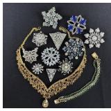 Collection of Rhinestone Costume Jewelry