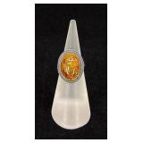 Baltic Amber Sterling Silver Ring