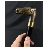 Brass Horse Head Walking Stick Cane