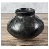 Black on Black Mata Ortiz Pottery Vase
