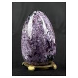 Carved Charoite Egg