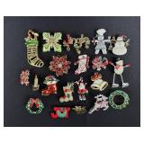 Costume Jewelry Christmas Brooches