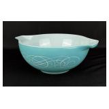 Pyrex Turquoise Scroll 443 Cinderella Bowl