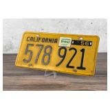 1956 California License Plate
