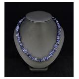 Tumbled Rough Blue Sapphire Necklace