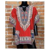 Mid Century Hippie Dashiki Blouse