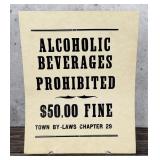 Texas Alcoholic Beverages Prohibited Broadside