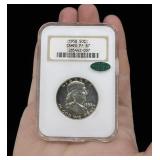 1958 Franklin Silver Half Dollar NGC PF67 CAC