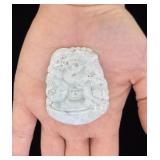 Chinese White Jade Dragon Pendant