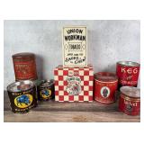 Collection of Plug Cut Tobacco Tins Boxes