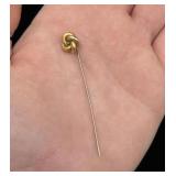 14k Gold Knot Stickpin