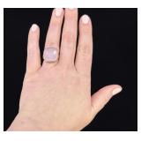 Sterling Silver Rose Quartz Ring