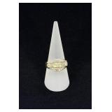 10k Yellow Gold Diamond Peridot Ring