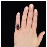 Sterling Silver Garnet Ring