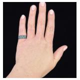 Zuni Petit Point Turquoise Sterling Ring