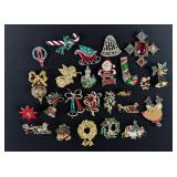 Costume Jewelry Christmas Brooches