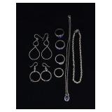 Collection of Sterling Silver Jewelry