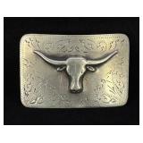 Texas Longhorn Cowboy Belt Buckle
