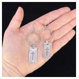 Sterling Silver Cross Earrings