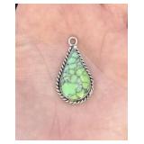 Taxco Sterling Silver Mojave Turquoise Pendant