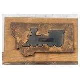 Montana Railroad Laser Cut Plaque