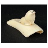 Alaskan Inuit Eskimo Carved Ivory Walrus