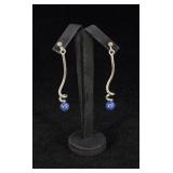 Sterling Silver Lapis Lazuli Ball Earrings