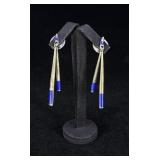 Zuni TCA Sterling Silver Lapis Lazuli Earrings