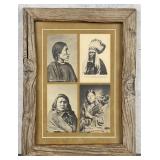 Montage Of LA Huffman Indian Postcards