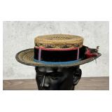 Tribal Woven Boater Hat