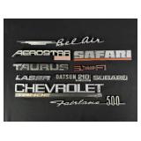 Group Of Automobile Fender Emblems