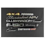 Group Of Automobile Fender Emblems