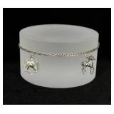 Sterling Silver Horse Charm Bracelet