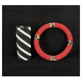 Beaded Bangle and Lighter Case