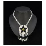 Montana Indian Beaded Rosette Necklace