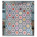 Antique Grandmothers Flower Garden Quilt