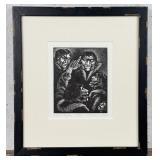 Dale DeArmond Eskimo Storyteller Woodblock Print