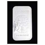 5oz Liberty Indian Head Silver Bar