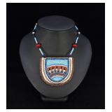 Crow Indian Montana Beaded Medicine Necklace